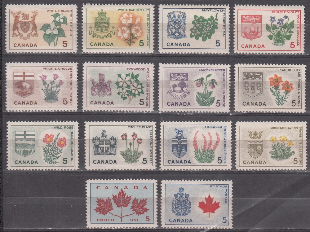W CANADA 0417-429A PROVINCIAL FLOWERS EMBLEMS