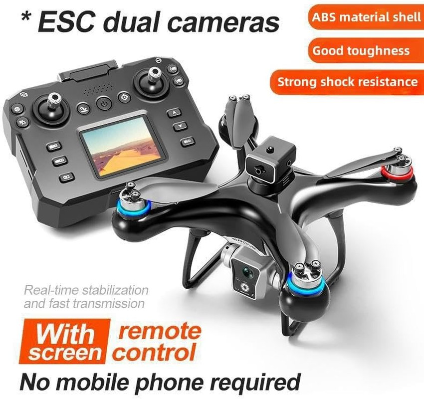 Hobby Drone with Screen Display Remote Control, 1080P Dual Camera, Speed Adjustm