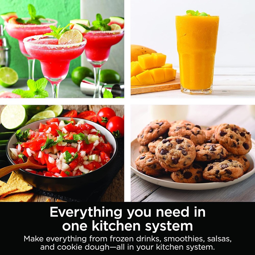 Ninja Mega Kitchen System Blender Food Processor 1500 Watts 72 oz Pitcher 8 Cup
