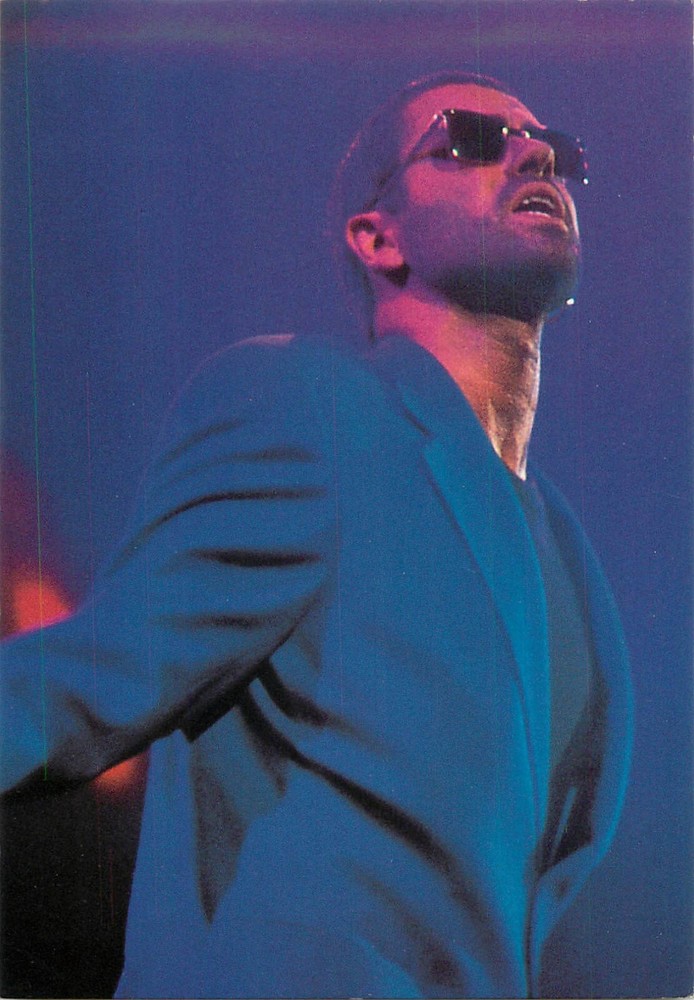 English singer George Michael postcard