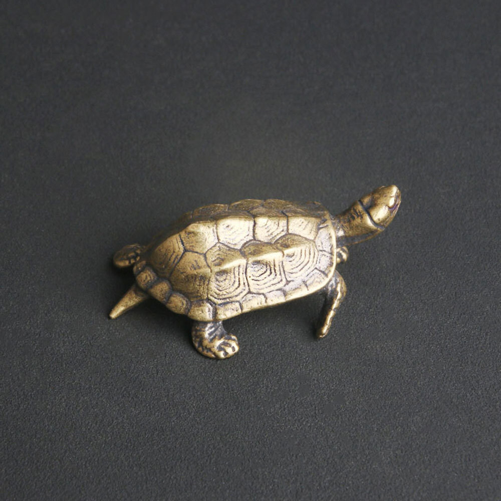 Brass Vintage Turtle Figurine Statue Home Ornaments Animal Figurines Gift Toys