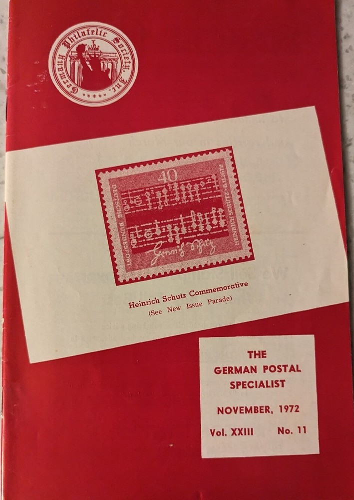 German Postal Specialist Nov 1972 Olympia Philatelie '72 Saxony Postal History