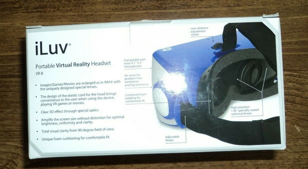 ILUV PORTABLE VIRTUAL REALITY HEADSET FOR SMARTPHONE OPEN BOX