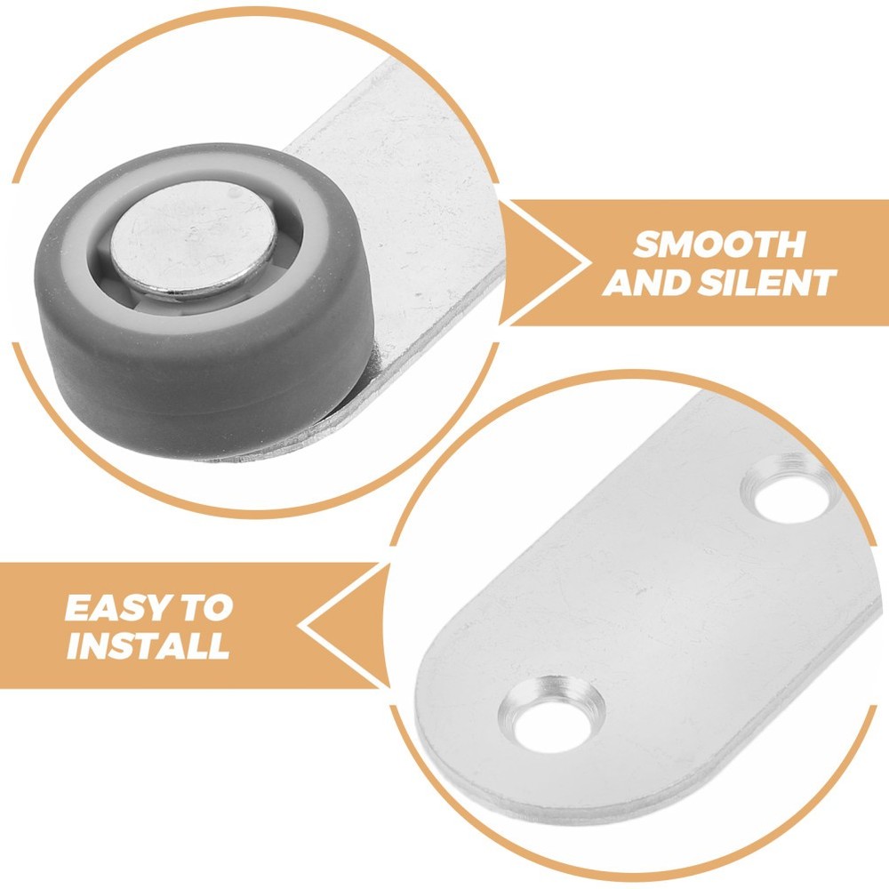 6 Pcs Wardrobe Door Roller Wheels Sliding Upper Guide Heavy Support