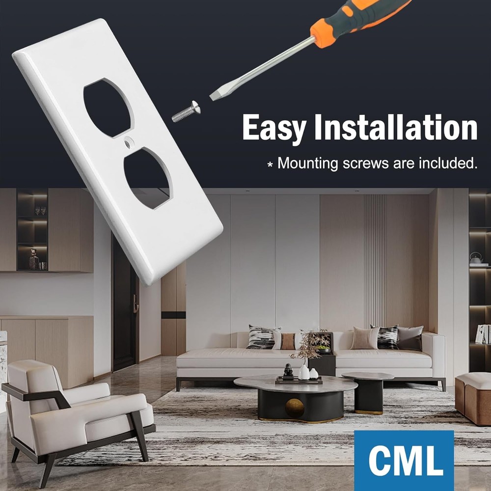 Oversized Duplex Outlet Covers Jumbo Electrical Wall Plate