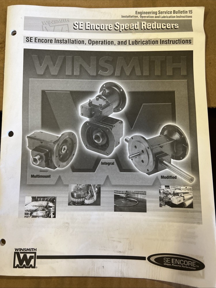 Winsmith E24 Gear Reducer