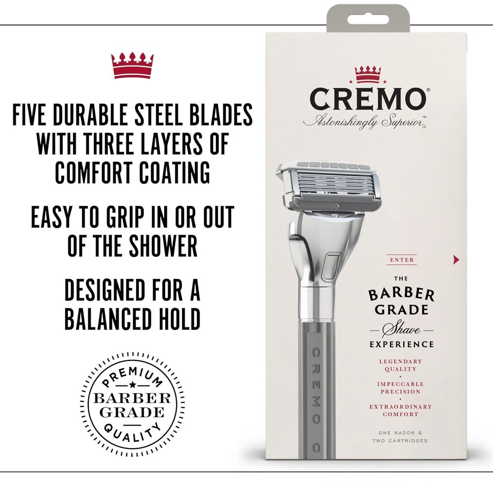 Cremo Astonishingly Superior Barber Grade Refillable System Razor