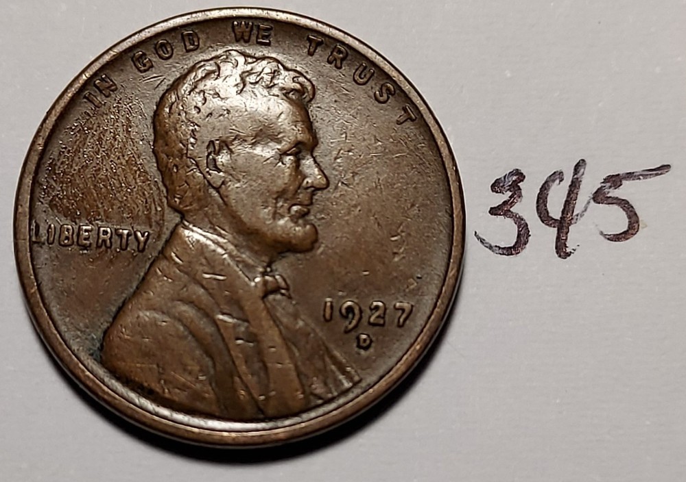 1927-D Lincoln Wheat Cent         #345