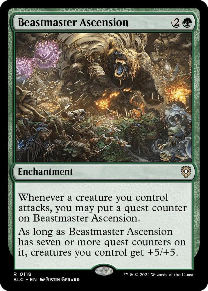 Beastmaster Ascension 0118 MTG BLC  Rare NP