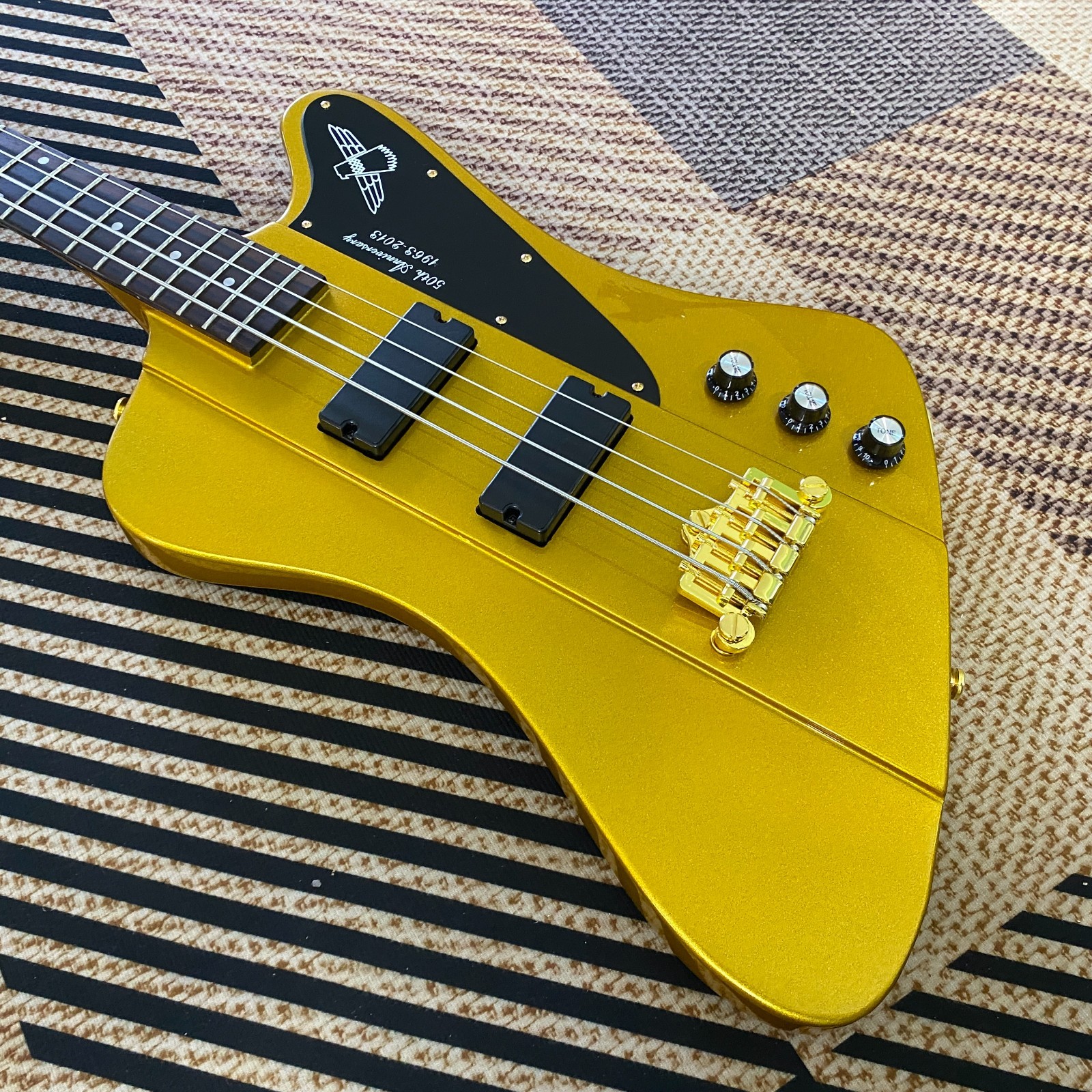 Bass Guitar Gold Mahogany Body 4String New Product