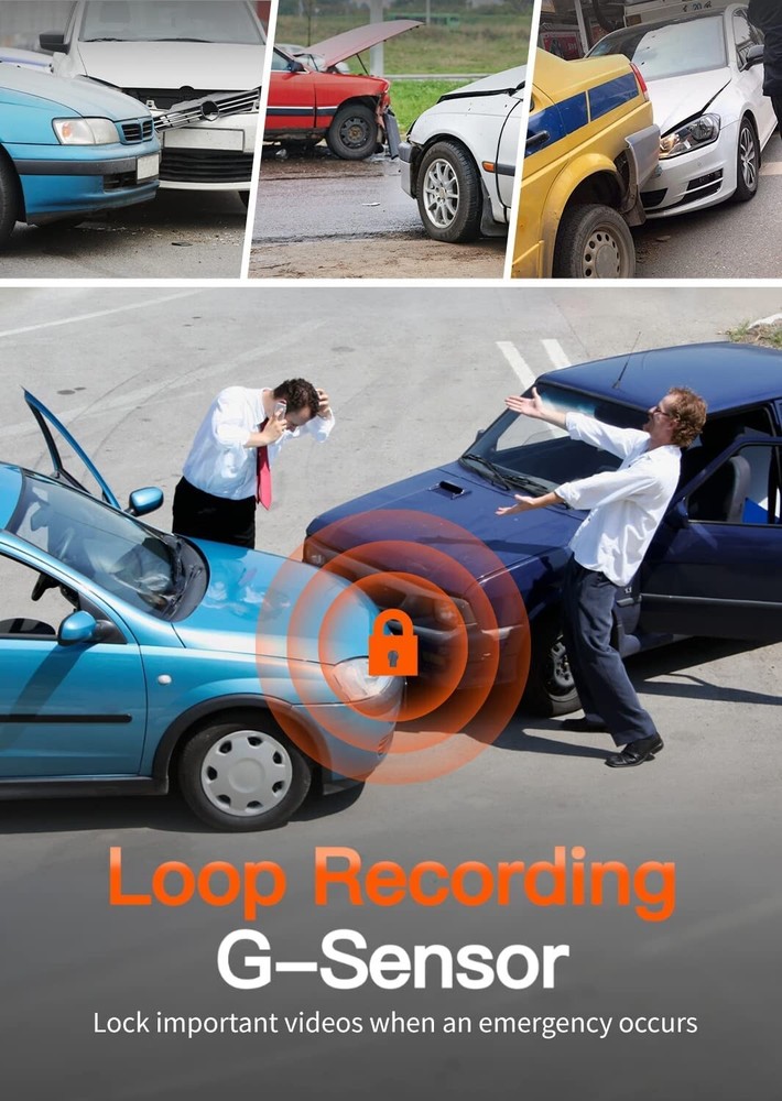 4.3" HD Mirror Dash Cam Car DVR Camera Video Recorder Motion Detection Sensor