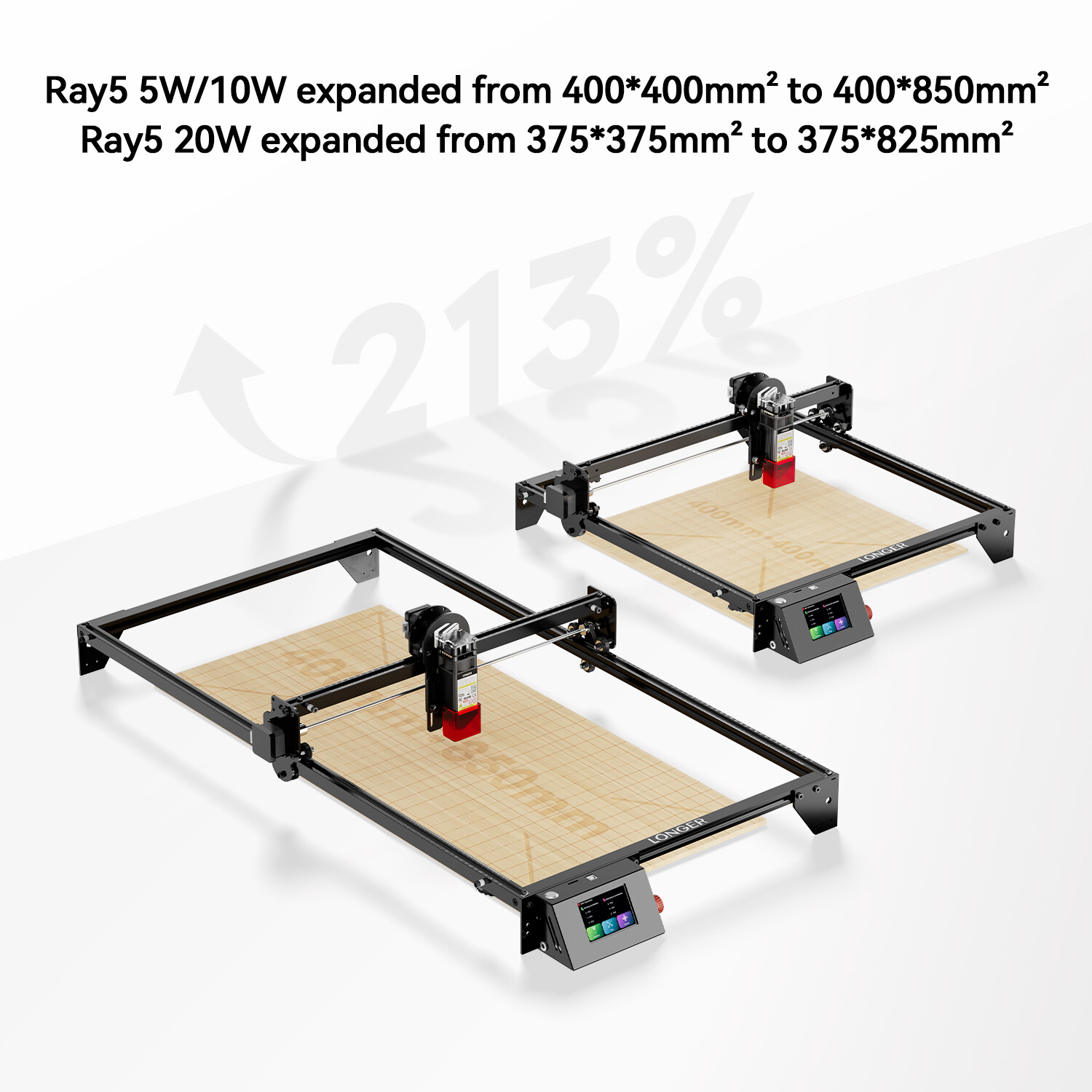 Longer RAY5 Extension Kit - Laser Engraver Area Expansion Kit for ray5 （Used）