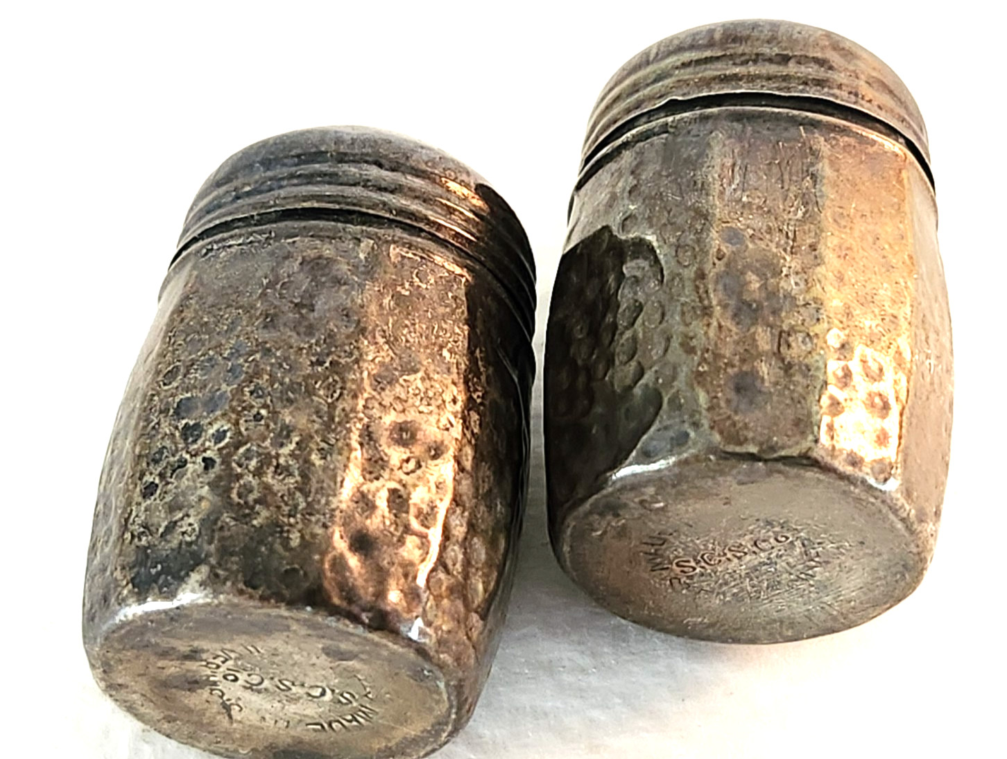 VTG. Lot of 4 S.C.S. Co. Sterling Silver Mini S & P Shakers , 14.5 g.