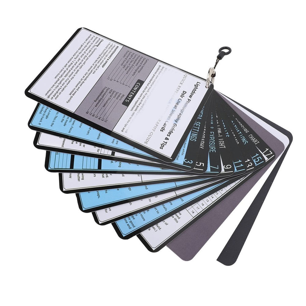 DSLR Cheat Sheet White Balance Gray Card Bundle Quick Reference Guides Master