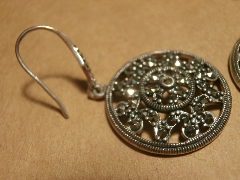 China 925 A Silver Round Earrings