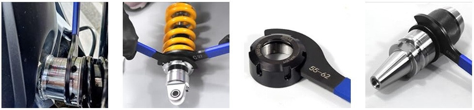 Coilover Spanner Wrench Set Universal Shock Absorber Suspensions Adjustment Tool