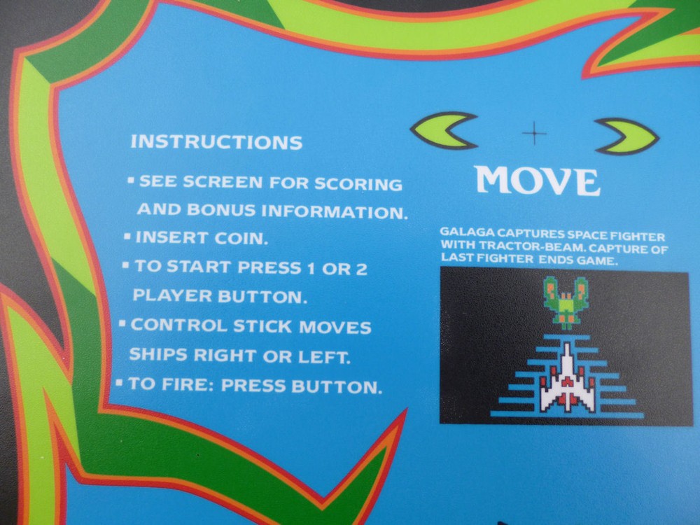 Galaga Control Panel Overlay