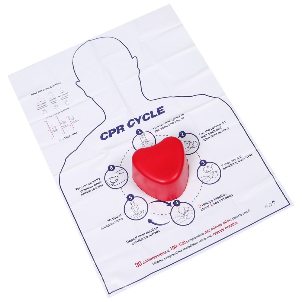 Cardiac Training Model Cpr Hands-only Practice Equipment Aid Kit
