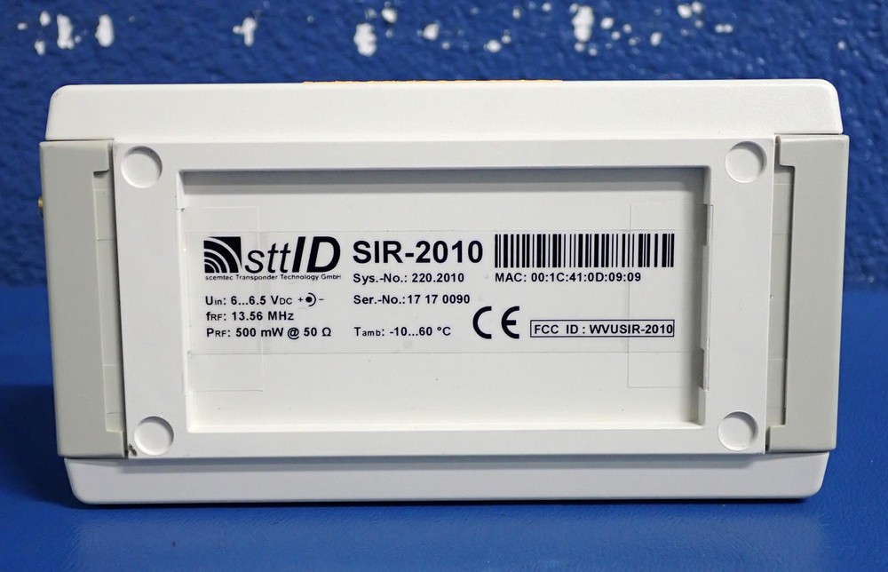 SCEMTEC TRANSPONDER TECHNOLOGY SIR-2010 13.56 MHz Midrange Reader System