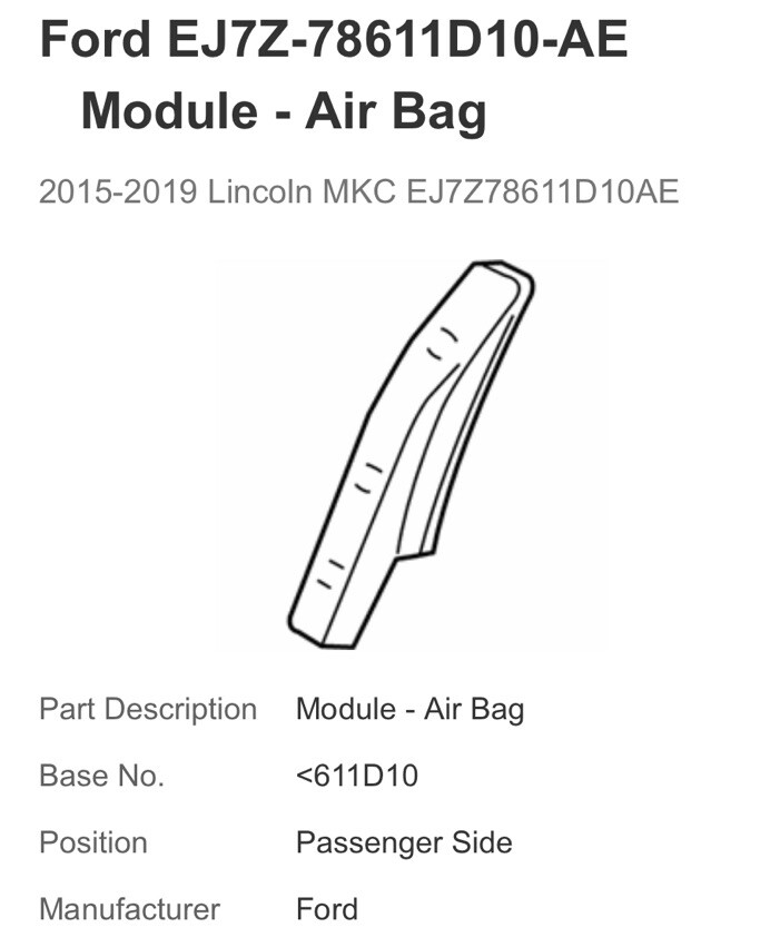 Ford EJ7Z-78611D10-AE Module - 2015-2019 Lincoln MKC