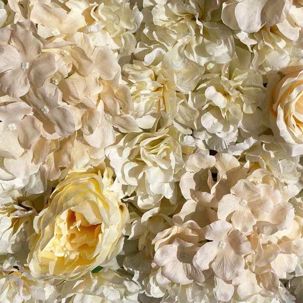 6pcs Artificial Flower Wall Hydrangea Panel Mat Pad Wedding Backdrop 60x40 cm