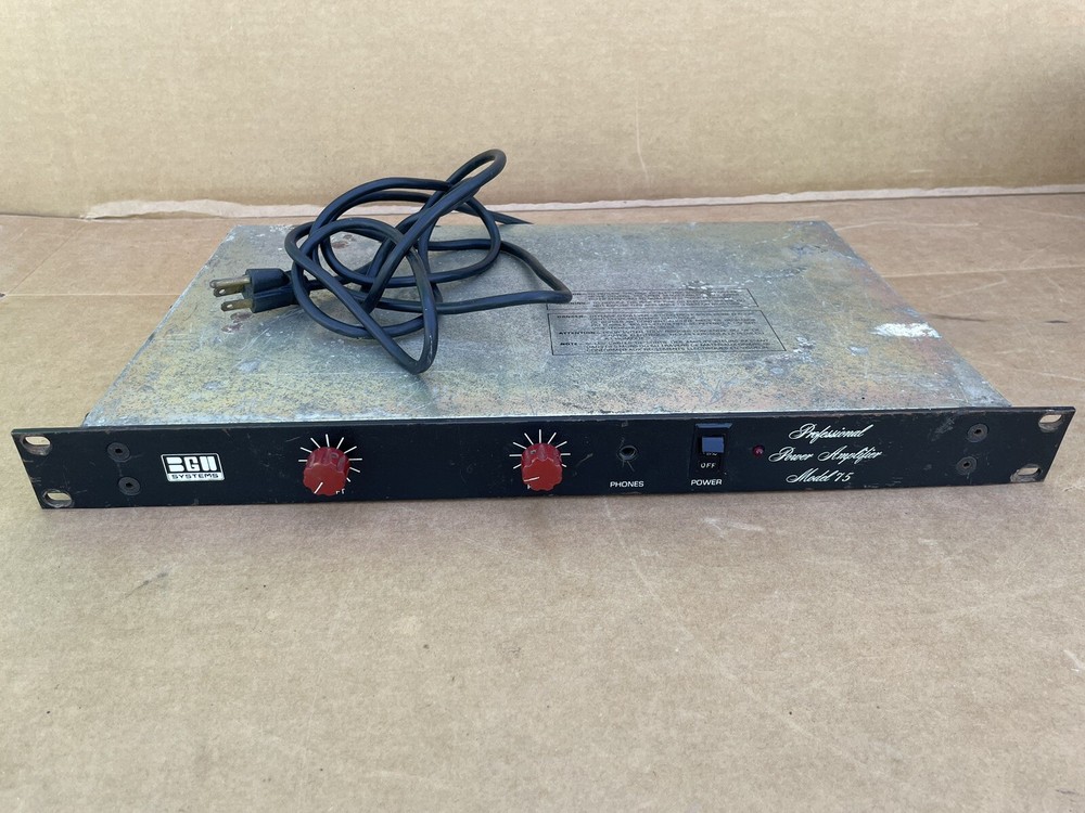 VINTAGE BGW SYSTEMS PROFESSIONAL POWER AMPLIFIER MODEL 75 RED KNOBS TESTED