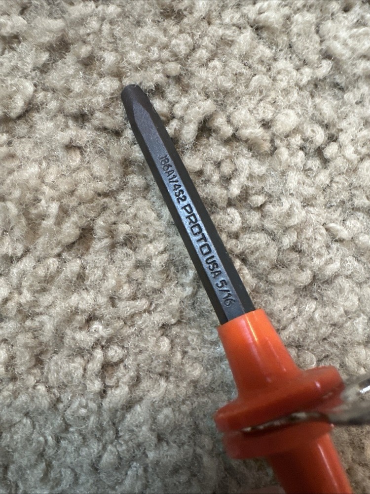 PROTO J86A Cold Chisel, 5/16 Inch S2 - Made In USA, With Tether.