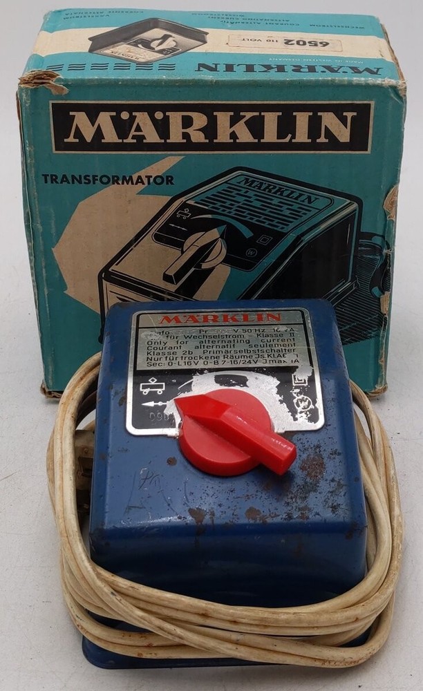 Marklin 6502 HO Scale 110 Volt Transformer/Box