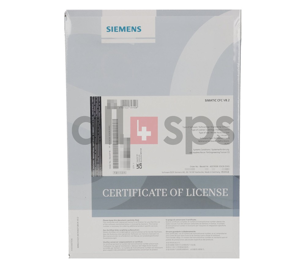 SIMATIC CFC SOFTWARE V8.2 - 6ES7658-1EX28-0YA5 (NS)