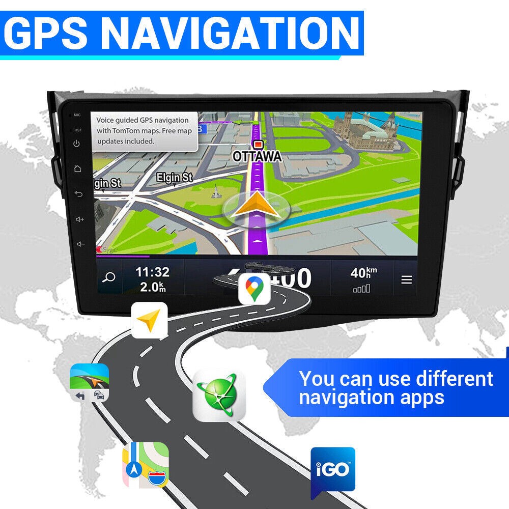 Apple Carplay For Toyota RAV4 2007-2012 Android 15 Car Stereo Radio GPS WIFI+Cam