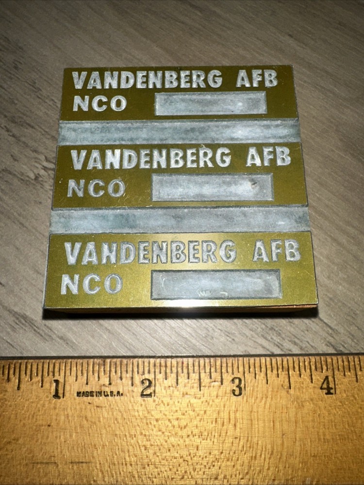 Print Block “ Vandenberg Air Force Base “ AFB NCO￼