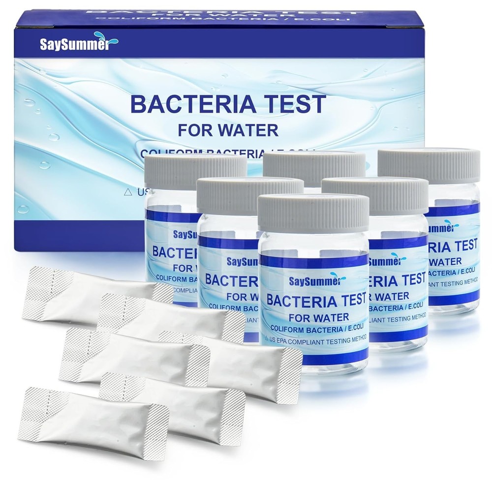 Bacteria Water Kit for Coliform & E. coli, 6-Pack Home Well Water Testing