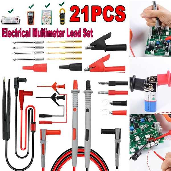 21x For Fluke Electrical Multimeter Test Leads Kit Voltmeter Tester Leads Set