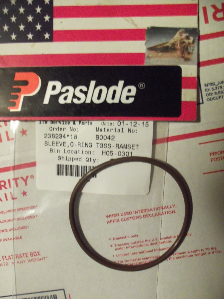 PASLODE RAMSET Part # B0042  SLEEVE O RING