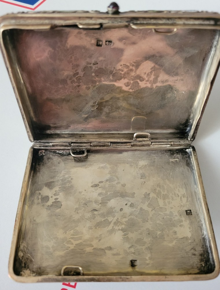 Imperial Russian Enameled 84 Silver Cigarette Case
