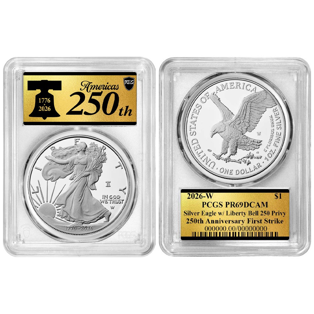 Presale - 2026-W Proof $1 American Silver Eagle PCGS PR69DCAM FS American 250th