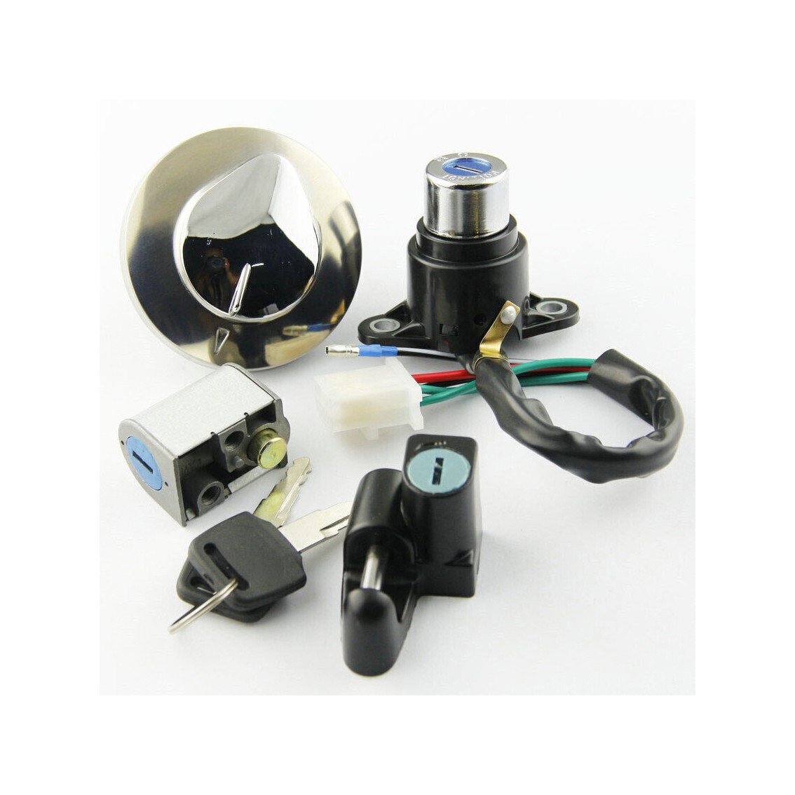 Ignition Switch (5 wires) Gas Cap Lock Set for Honda VTX1300 ALL models ALL YEAR