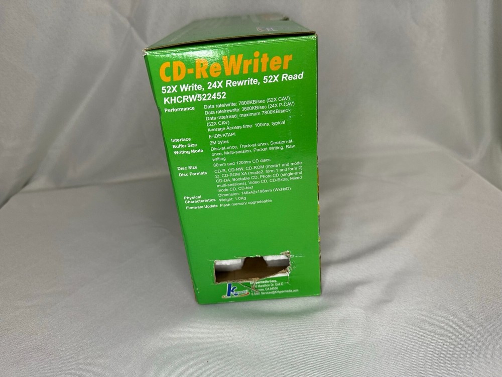 CD RE-WRITER K Hypermedia INTERNAL - 52X WRITE - 24X RE-WRITE - 52X READ