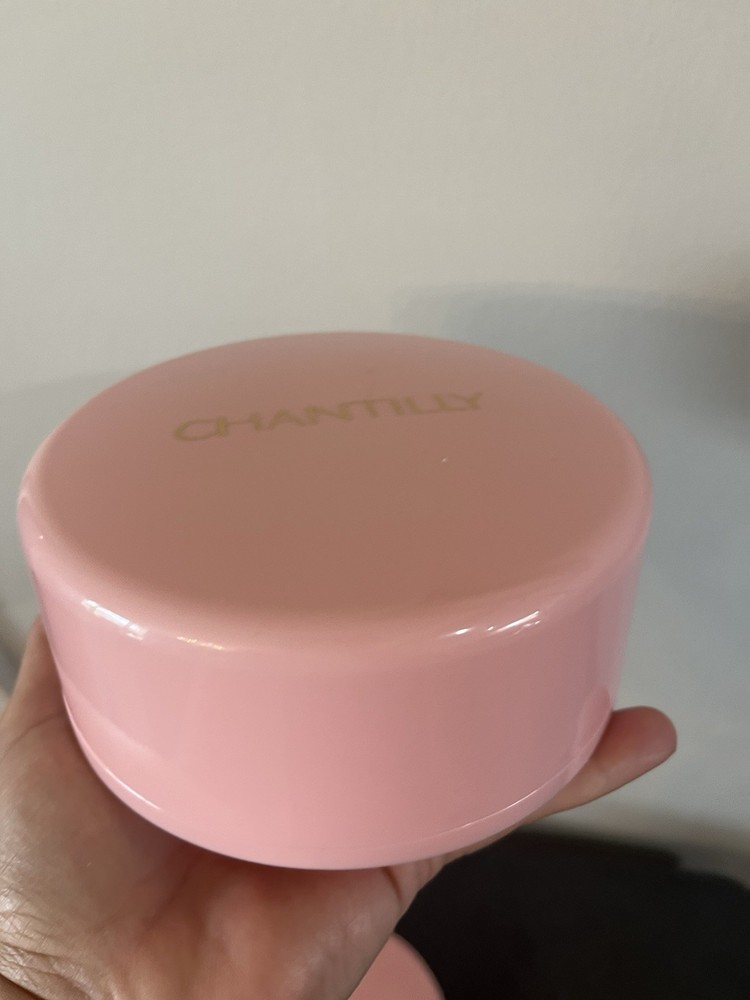 Vintage CHANTILLY Pink Marbled & Solid Dusting Powder EMPTY Containers W Lids