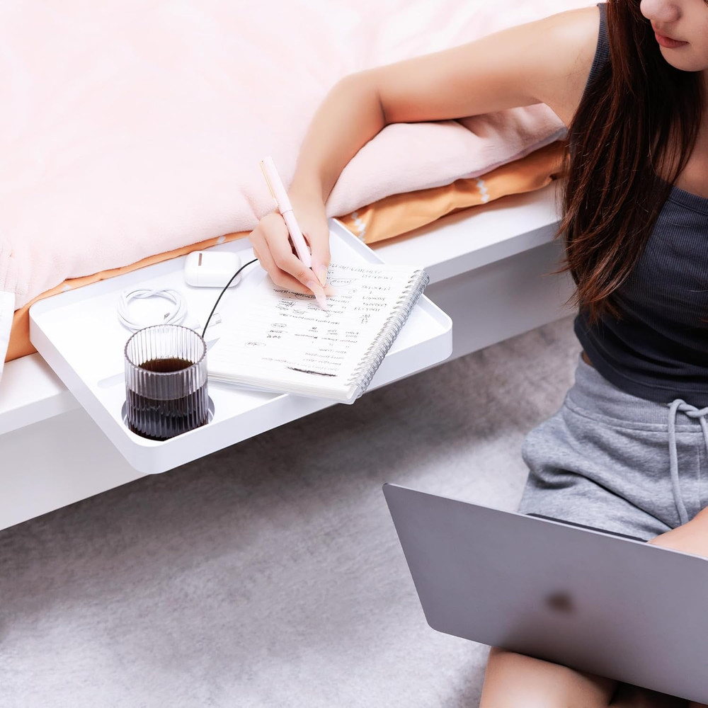 Bedside Shelf - under Mattress Tray Table for Box Spring/Platform Bed, Small Bed