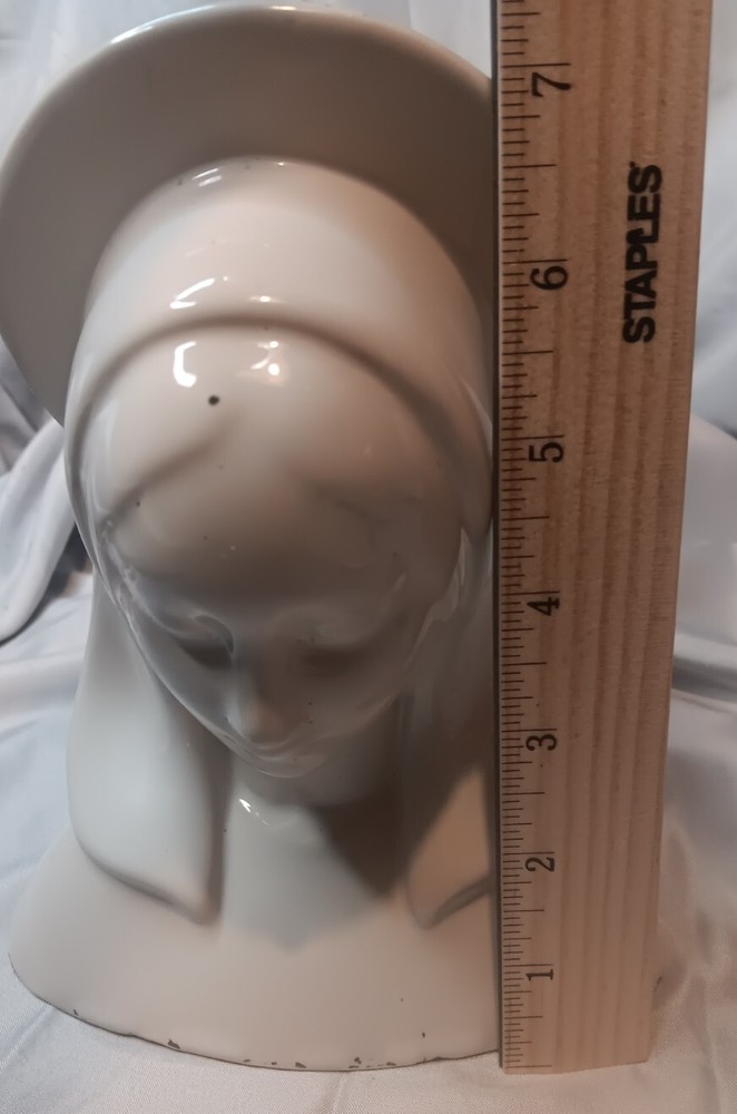 Vintage White Ceramic Madonna, Mary Planter