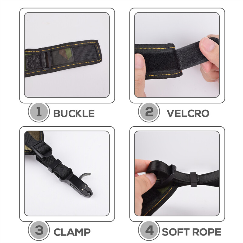1PCS Archery Release Aids Caliper Trigger Wrist Strap Camo Compound Bow Hunting