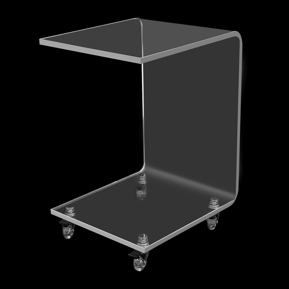 C-Shaped Side Table, Acrylic End Table, Couch Side Table US