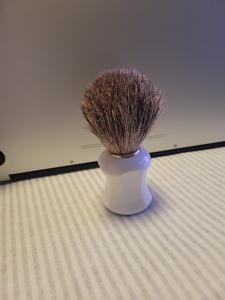 White Pure Badger Shaving Brush