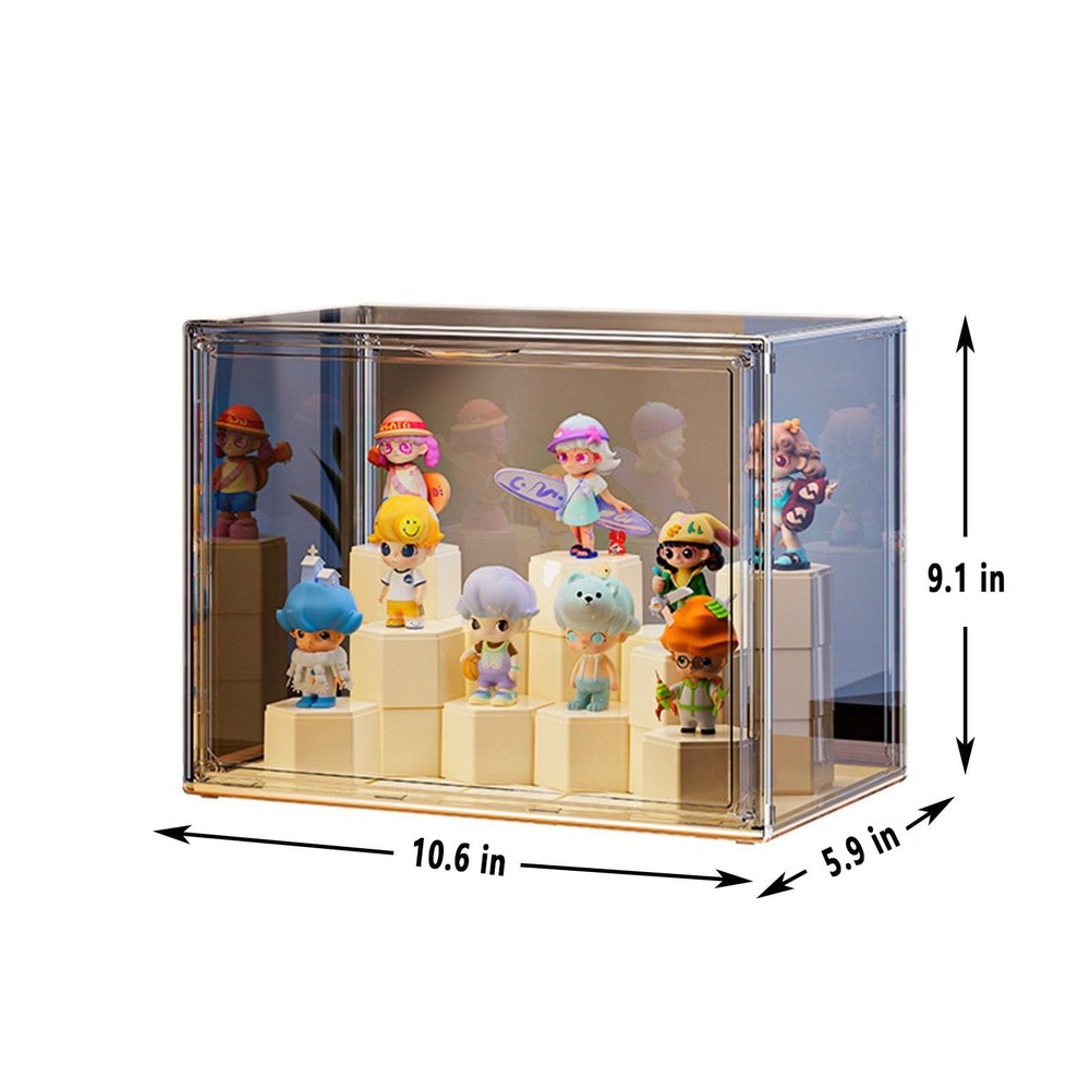 Large Capacity Doll Transparent Display Box Multifunction with Building Block...