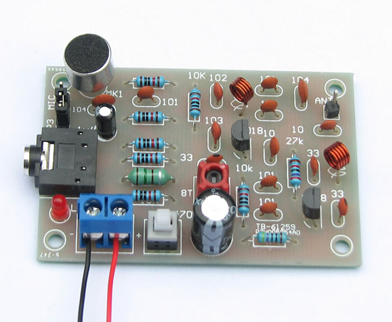 FM MP3 Radio Transmitter Wireless Microphone Broadcast Launch Board Audio kits