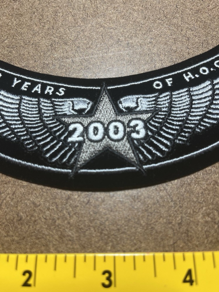 Harley Hog 2003 Patch 20th Anniversary Patch Harley Davidson club patch