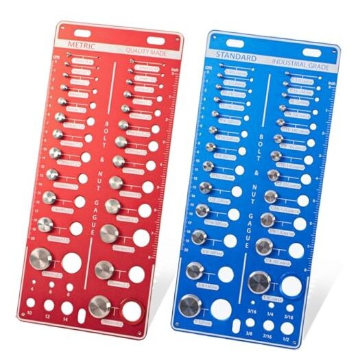 62 Nut and Bolt Thread Checker 25 SAE, Bolt and Nut Sizer, Thread Checker with