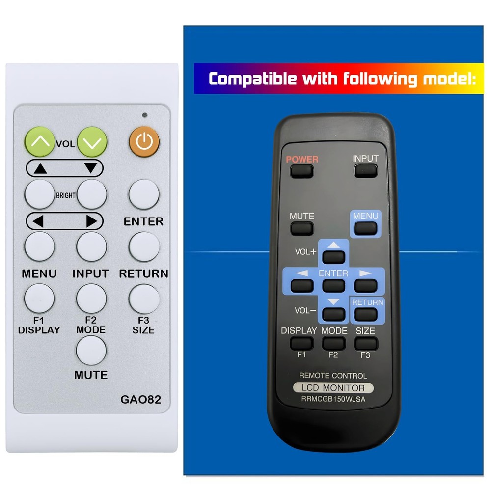 Replacement Remote Control for Sharp Display LCD Monitor Same with remote