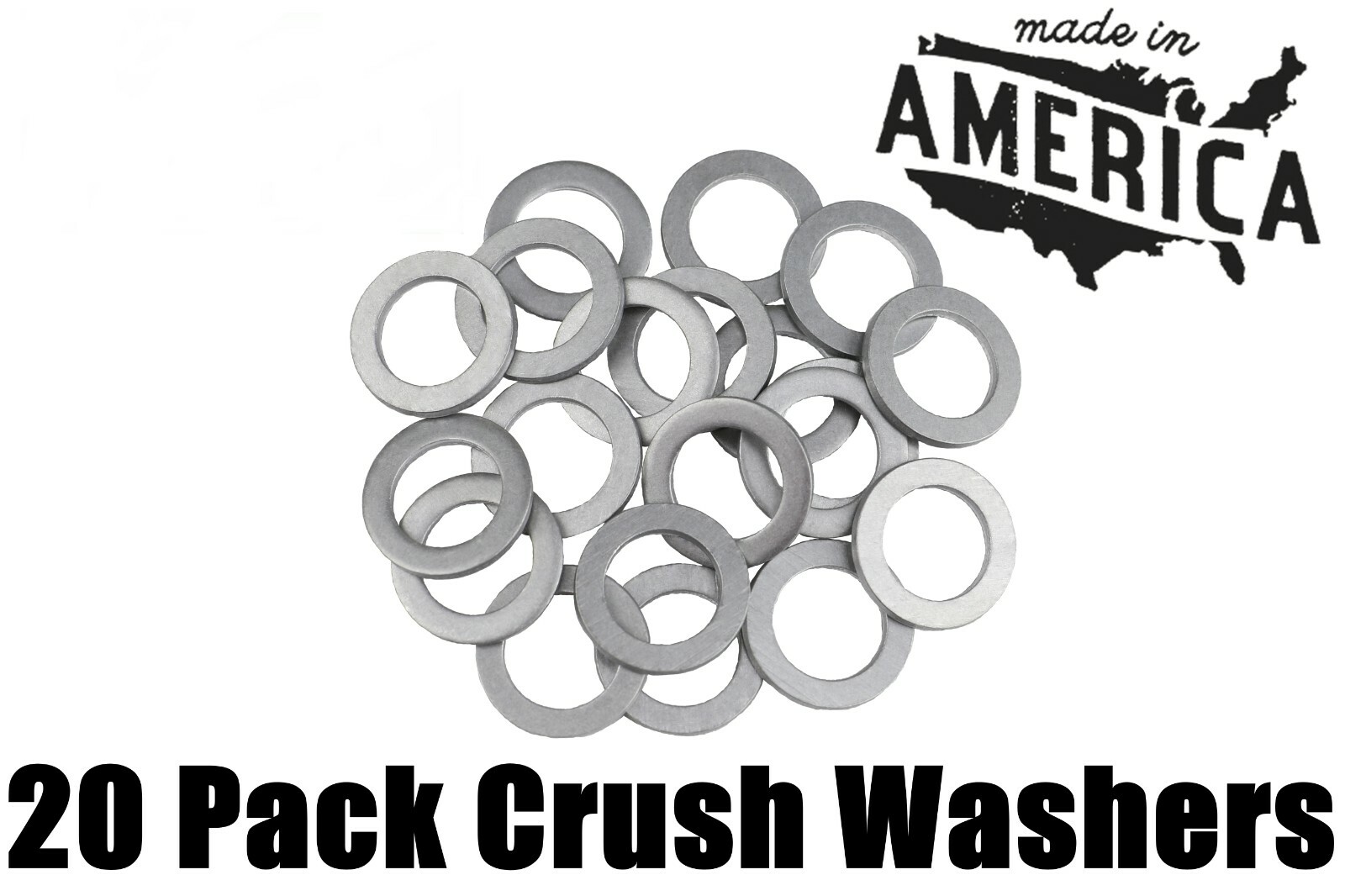 20 Pack - Aluminum Engine Oil Drain Plug Crush Washer Seal Ring Gasket Aprilia